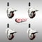 Service Caster 3 Inch 316SS Maroon Poly Swivel 3/4 Inch Expanding Stem Caster Set Lock Brake SCC-SS316TTLEX20S314-PPUB-MRN-34-4 - alternate 4